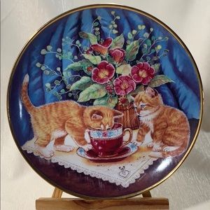 “Tea for Two” Kathy Duncan Cat/kitten Collector Plate